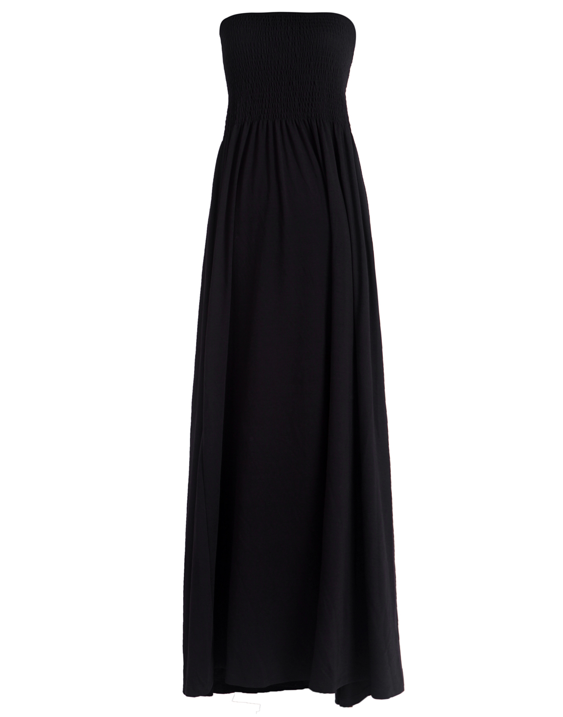 black tube top maxi dress